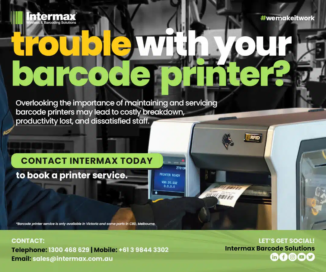 trouble with your barcode printer? - overlooking the importance of maintaining and servicing barcode printers may lead to costly breakdown, productivity lost, and dissatisfied staff. Contact intermax today to book a printer service.