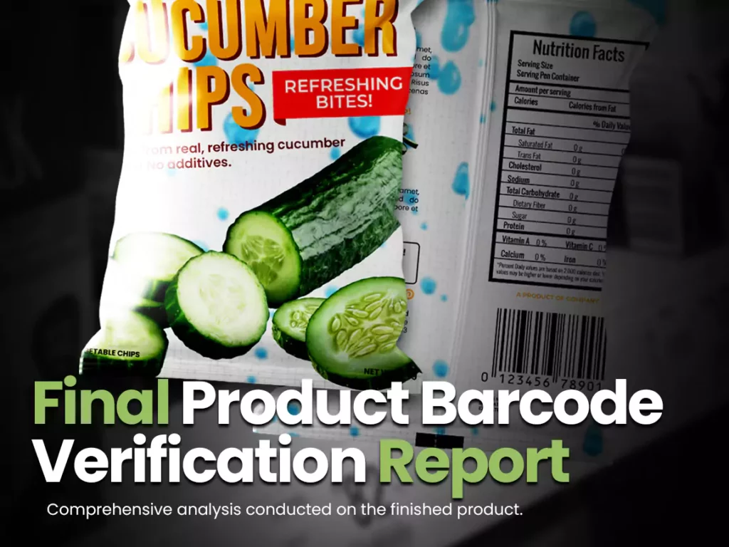 final product barcode verification report - comprehensive analysis conducted on the finished product