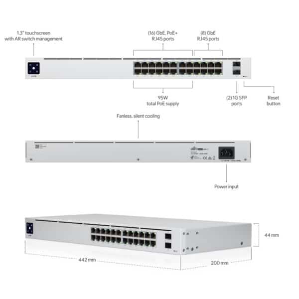 USW-24-POE Ubiquiti UniFi Standard 24 Power-Over-Ethernet