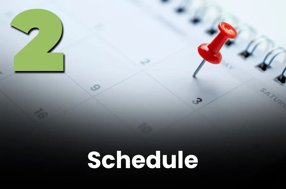 step 2 - schedule