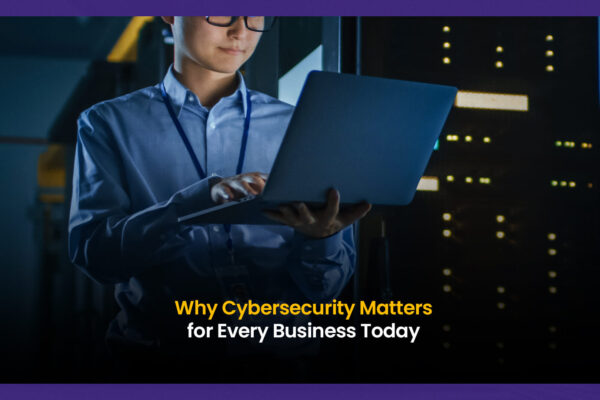 IT professional managing network security systems on a laptop to protect business data from cyber threats