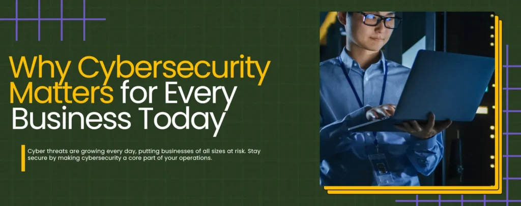 IT professional managing cybersecurity systems on a laptop to protect business networks from cyber threats